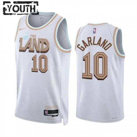 Dres Cleveland Cavaliers Darius Garland 10 Nike 2022-23 City Edition Bijela Swingman - Dječji